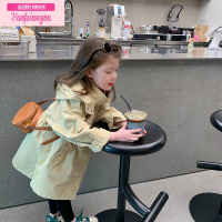 七斓沫沫家定制童装2022新款女童韩版外套宝宝洋气春装儿童春秋款风衣