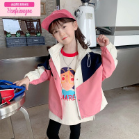 七斓女童秋装外套2022秋季新款儿童洋气冲锋衣宝宝时髦风衣连帽上衣