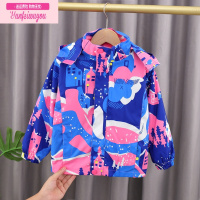 七斓儿童冲锋衣三合一可拆卸女童外套2022新款中大童女孩户外风衣春秋