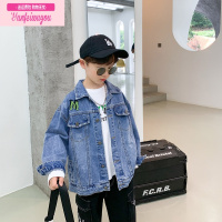 七斓男童牛仔外套秋装2022新款儿童上衣潮牌帅气时髦男孩童装炸街