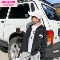 七斓童装男童连帽外套秋装2022新款儿童运动衫洋气炸街上衣春秋款