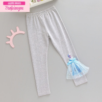 七斓爱莎女童打底裤夏季款女孩外穿爱沙儿童公主长裤宝宝七分裤子