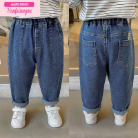 七斓板牙男童牛仔裤子秋装春秋款婴儿童装宝宝休闲长裤小童洋气小童潮