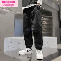 七斓2022秋季新款男童裤子儿童工装裤春秋款男孩炸街时髦中大童休闲裤