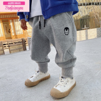 七斓宝宝裤子春秋男小童卫裤2022新款儿童灰色运动裤两岁男童秋装