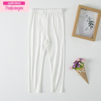 七斓女童打底裤夏季薄款莫代尔儿童白色长裤超薄大童冰丝裤子宝宝黑色