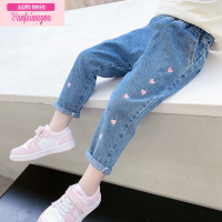 七斓女童牛仔裤春秋季外穿女宝宝时髦夏季儿童装洋气夏装春款秋装裤子