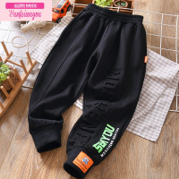 七斓男童裤子春秋季2022新款中大童卫裤炸街帅气时髦压花儿童运动长裤