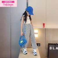 七斓女童裤子夏装2022新款女大童夏季长裤洋气儿童夏款宽松防蚊裤薄款