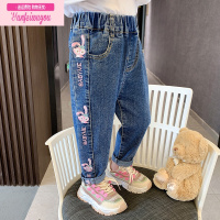 七斓儿童星黛露牛仔裤2022新款洋气春秋长裤女童秋装宝宝小童秋季裤子