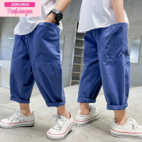 七斓儿童装男童夏装裤子夏季九分裤薄款中大童男孩夏款2022新款休闲潮