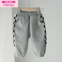 七斓麻吉自制.儿童裤子男童运动裤小童宝宝卫裤女童宽松休闲束脚裤潮