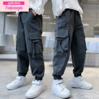 七斓男童裤子春秋新款中大童工装裤休闲儿童秋季长裤潮2022宽松胖孩潮