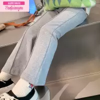 七斓女童微喇叭裤春秋款2022新款儿童裤子韩版女孩秋季休闲裤洋气长裤
