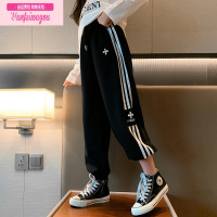 七斓女童运动裤春秋薄款卫裤2022新款女孩冬季裤子儿童女大童休闲长裤
