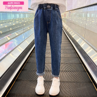 七斓2022春秋女童裤子大童秋季儿童韩版洋气时髦女孩网红牛仔裤夏装潮