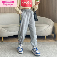 七斓女童运动裤春秋款宽松休闲裤子中大童秋装儿童女孩时髦百搭长裤潮