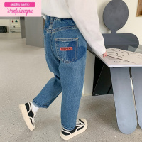 七斓沫沫家童装女童牛仔裤秋装2022新款儿童裤子春秋款宝宝时髦长裤潮