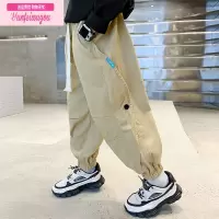 七斓男童裤子春秋款2022新款儿童秋装休闲裤中大童秋季灯笼裤宽松潮酷