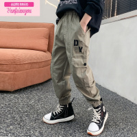 七斓男童秋装工装裤大童秋季2022新款春秋款男孩小脚休闲裤子儿童酷潮