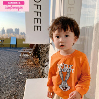 七斓陈大猪男童宝宝儿童春季网红圆领套头可爱兔卫衣帅气时髦上衣潮