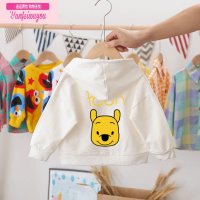 七斓维尼小熊卫衣儿童装男童2022春秋女童洋气宝宝加绒连帽上衣ins潮