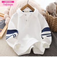 七斓男童卫衣春秋2022年新款儿童T恤翻领POLO衫洋气宝宝长袖打底衫潮