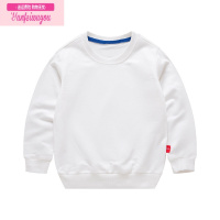七斓儿童纯色卫衣男女童装定制运动会班服连帽印logo订制印字外衣