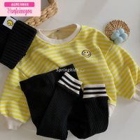 七斓韩国童装儿童条纹女宝宝宽松卫衣2022春秋男童韩版套头上衣