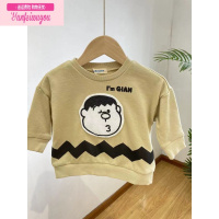 七斓B-8日单儿童卫衣毛圈卡通中性套头动漫布贴绣春秋休闲圆领