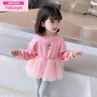 七斓女童卫衣纱裙2022新款长袖T恤儿童春秋洋气女宝宝秋装公主连衣裙