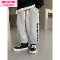 七斓童装 儿童卫裤条纹侧织带宝宝裤子2022秋装新款男童运动裤