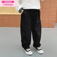 七斓童装男童西裤春秋款2022儿童洋气时髦休闲裤子男孩宝宝宽松长裤潮