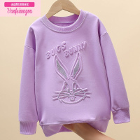 七斓女童卫衣2022秋装新款洋气中大童长袖T恤时尚印花儿童宽松上衣潮