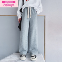 七斓女童休闲裤2022秋装新款中大童加厚直筒拖地运动裤儿童显瘦长裤子