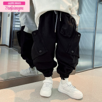 七斓童装男童工装裤儿童春秋炸街裤子中大童童装潮2022新款秋装