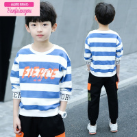 七斓男童春秋T恤10十11大童男装13男孩韩版洋气卫衣12-15岁儿童打底衫