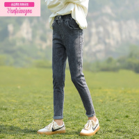 七斓女童牛仔裤春秋款2022新款儿童裤子女孩秋季女大童秋装紧身小脚裤