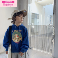 七斓儿童新年红色卫衣春秋2022新款男女卡通老虎连帽上衣薄款宝宝年服