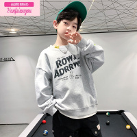 七斓男童克莱因蓝卫衣秋装儿童洋气蓝色上衣春秋款2022新款痞帅大童潮