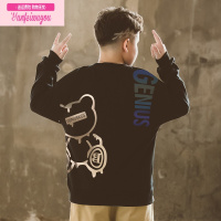 七斓胖男童卫衣春季新款胖童装加肥加大宽松中大童青少年大码秋装上衣