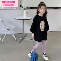 七斓原创女童秋装动漫无脸男中长款套头卫衣2022春秋新款儿童宝宝上衣