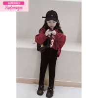 七斓恬恬很甜 2022新款女童秋季宽松印花字母卫衣儿童休闲上衣