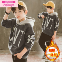 七斓男童卫衣秋冬款2022冬季新款中大童上衣儿童冬装洋气潮流加绒加厚