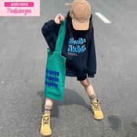 七斓波拉韩国童装男童女童卫衣2022秋装儿童圆领套头上衣中大童运动衫