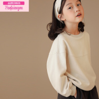 七斓童装秋季新品男女儿童亲子运动圆领套头宝宝百搭棉质宽松卫衣
