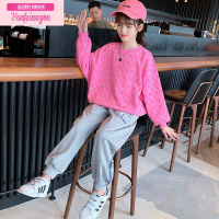 七斓女大童初秋款卫衣2022新款韩版洋气打底衫儿童女装春秋装上衣潮