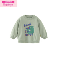 七斓[糯米棉]papa秋季新款宝宝毛圈圆领卫衣男女童休闲长袖上衣