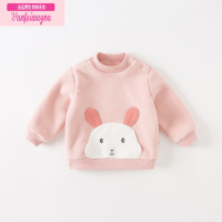 七斓戴维贝拉童装2022秋装新款儿童卫衣女童套头衫男童宝宝摇粒绒衣服