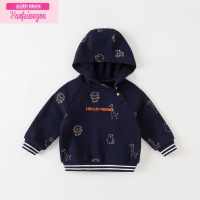 七斓戴维贝拉男童卫衣童装儿童宝宝连帽上衣2022秋装新款小童洋气衣服